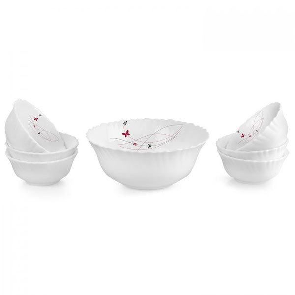 Lush Fiesta Dazzle Series Pudding Set, Set Of 7, White