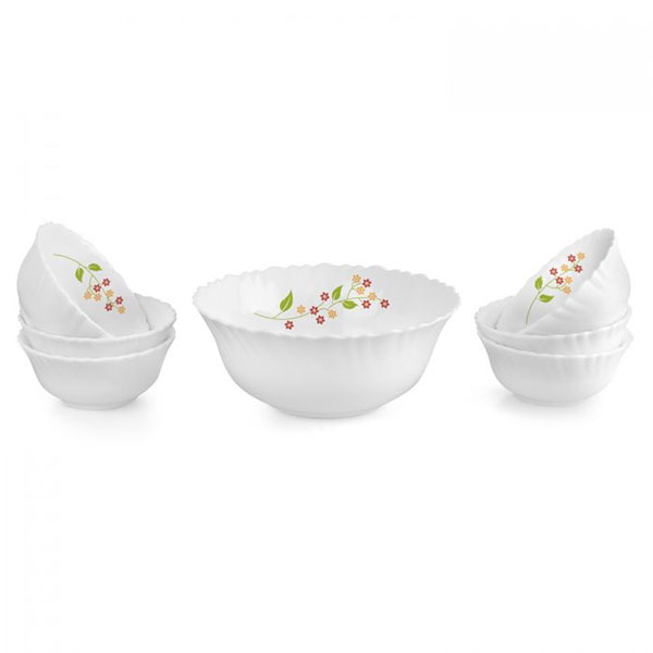 Secret Garden Dazzle Series Pudding Set, Set Of 7, White