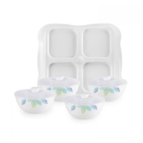 Cool Foliage Dazzle Series Dry Fruit Set, Set Of 9, White