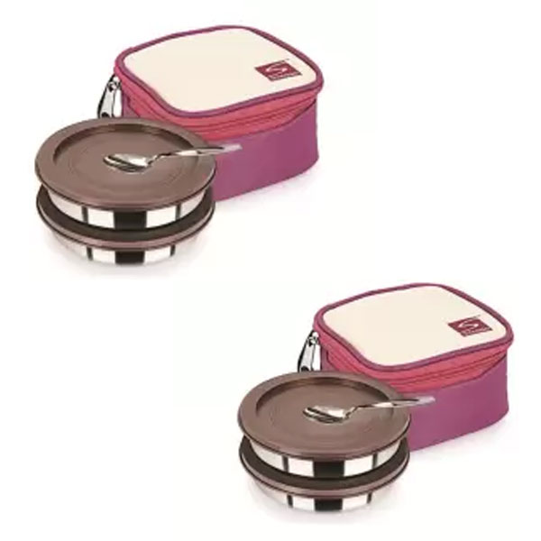 Stenso T10 Lunch Box With Pouch 4 Containers Lunch Box (150 Ml)