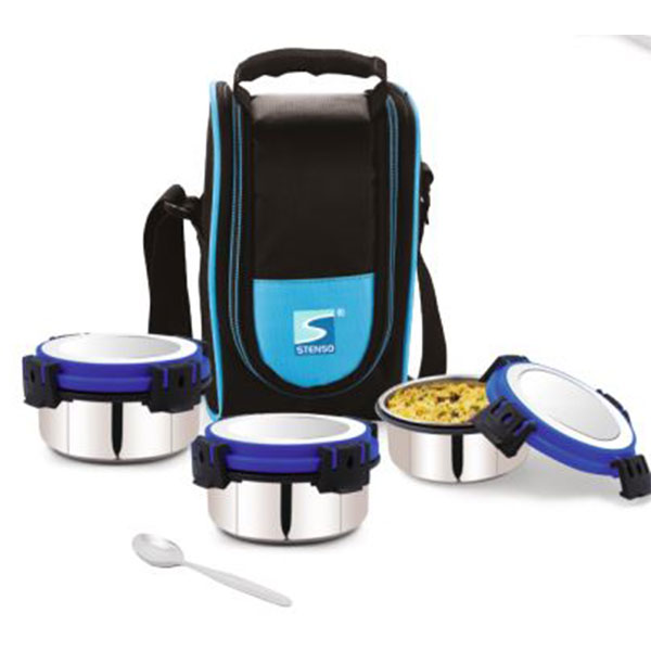 Stenso Tiago Insulated Lunch Tiffin 3 Containers