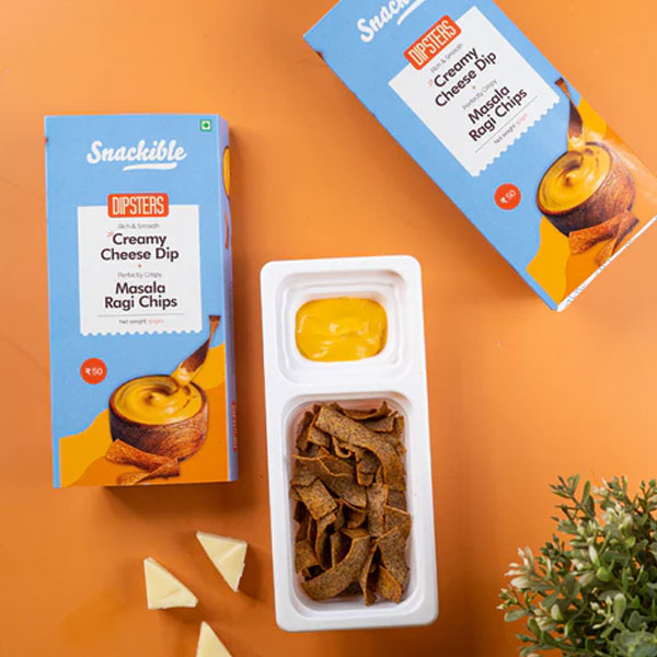 Creamy Cheese Dip With Masala Ragi Chips 56 Gms