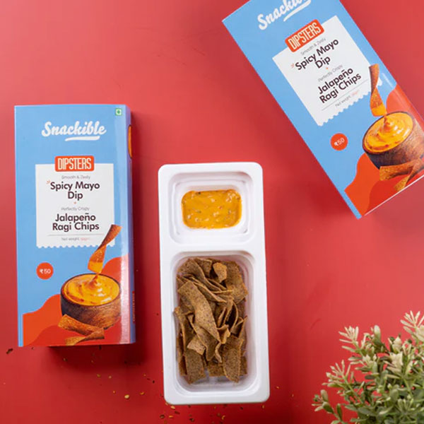 Spicy Mayo Dip With Jalepeno Ragi Chips 56 Gms