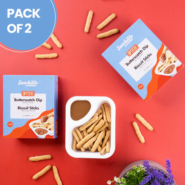 Biscuit Sticks With Butterscotch Dip 30Gms*2 (Pack Of 2)