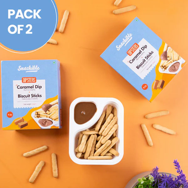 Biscuit Sticks With Caramel Dip 30 Gms*2 (Pack Of 2)