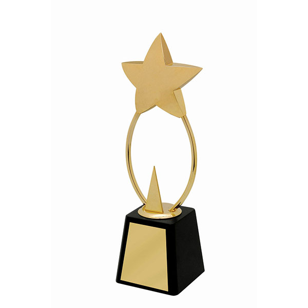 Single Star With Pointed Triangle Trophy Model-1018 76X92X275Mm