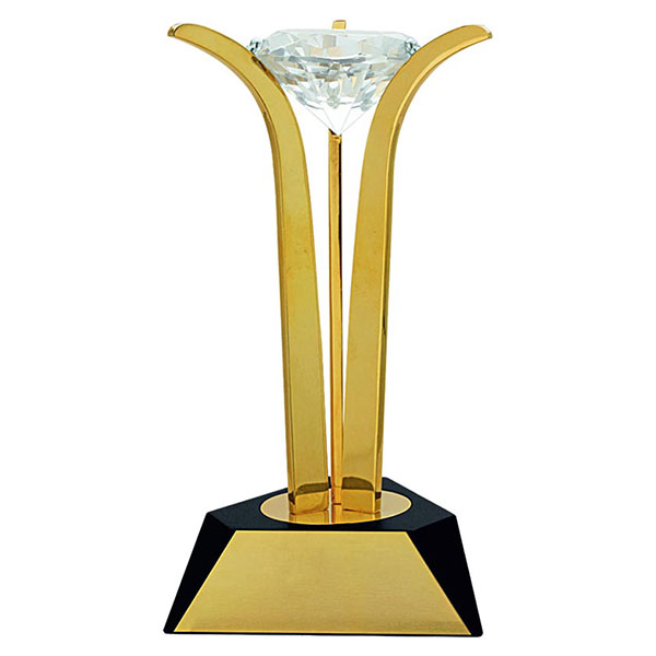 Diamond On 3 Pillars Trophy Model-1021 128X145X270Mm
