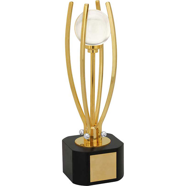 Crystal On 5 Pillars Trophy Model-1031 88X88X290Mm