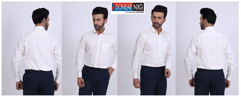 Donear NXG Poly Cotton Shirt DNRXG6556-Ecru