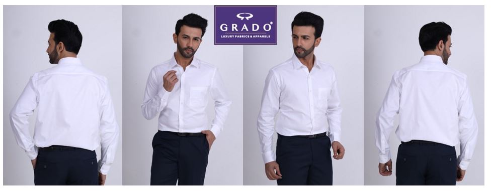 Grado Super fine Bamboo Cotton Shirt DNRGRD7555-White