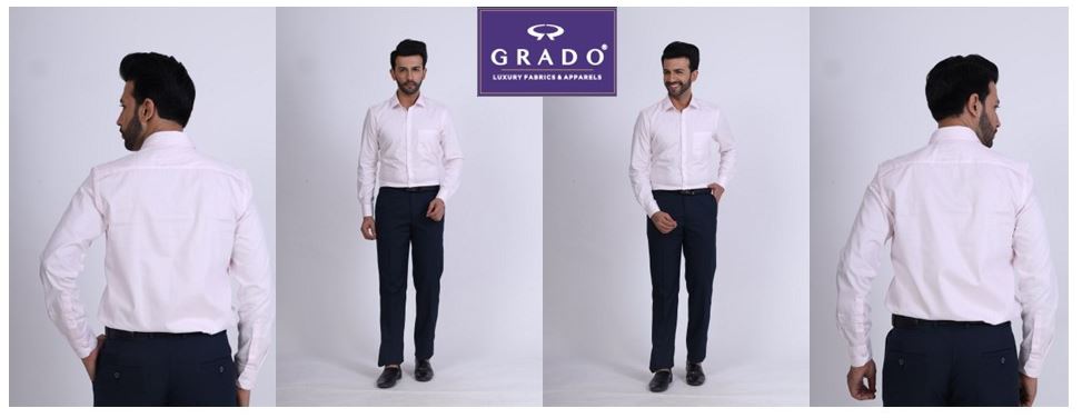Grado Super fine Bamboo Cotton Shirt DNRGRD7563-Light Pink