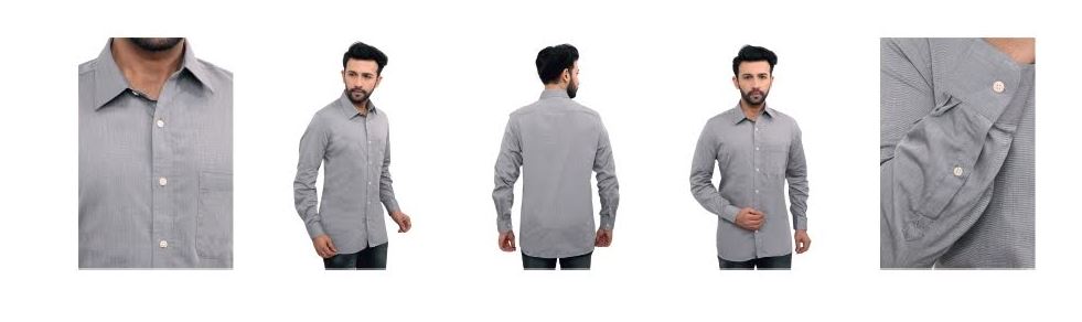 Arrow Fil A Fil Shirt ARISHW3002-Grey