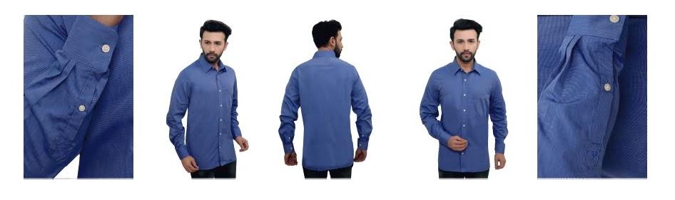 Arrow Fil A Fil Shirt ARISHW3005-Royal Blue