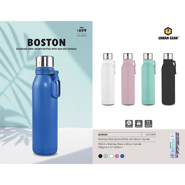 Stainless Steel Sports Bottle - 900ml Boston UG-DB79