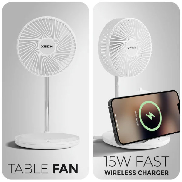 Xech Aerocharge - Table Fan with Wireless Charger