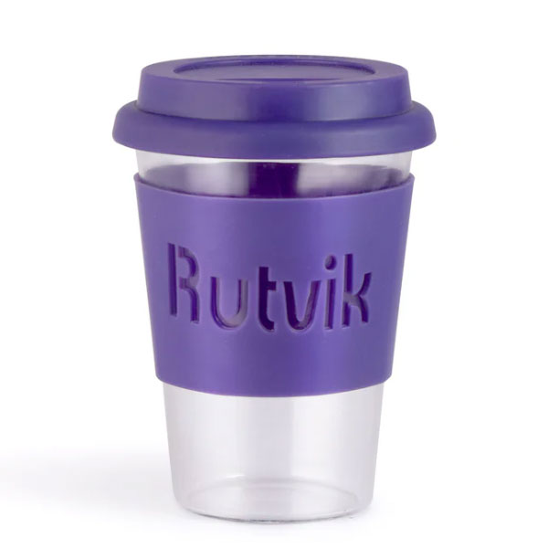 Coffee Mug with Silicone Band 345ml-Purple