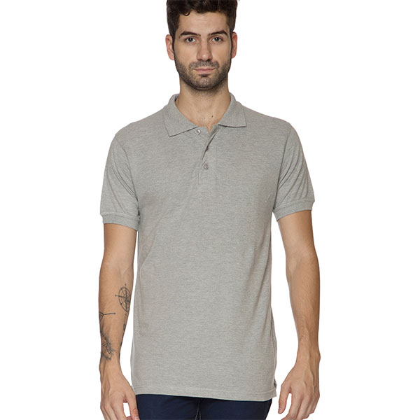 Solo Formali Solid Polo T-Shirt-Grey