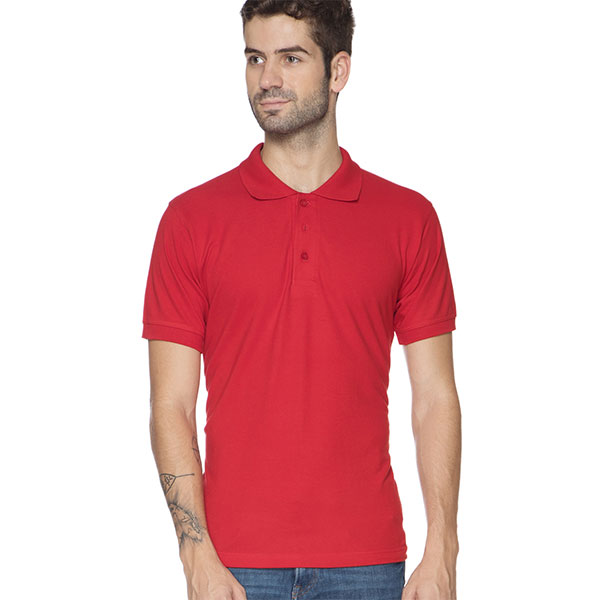 Solo Formali Solid Polo T-Shirt-Red