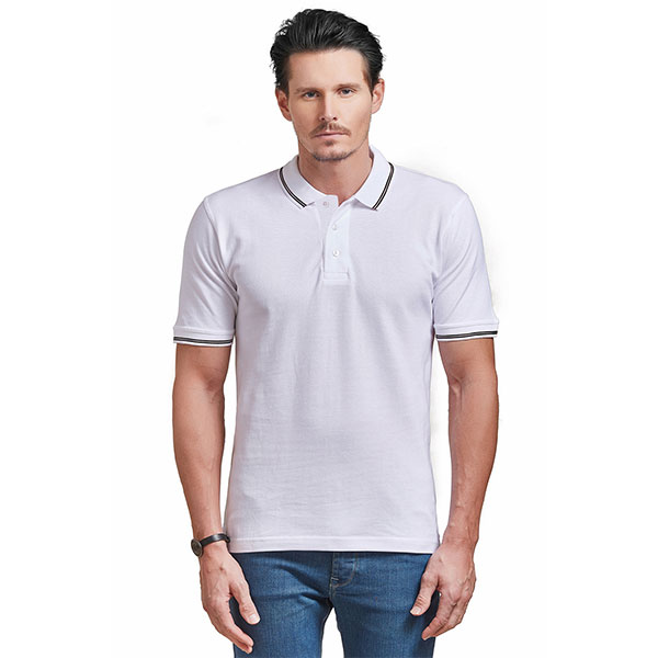 Solo Formali Tipping Polo T-Shirt-White