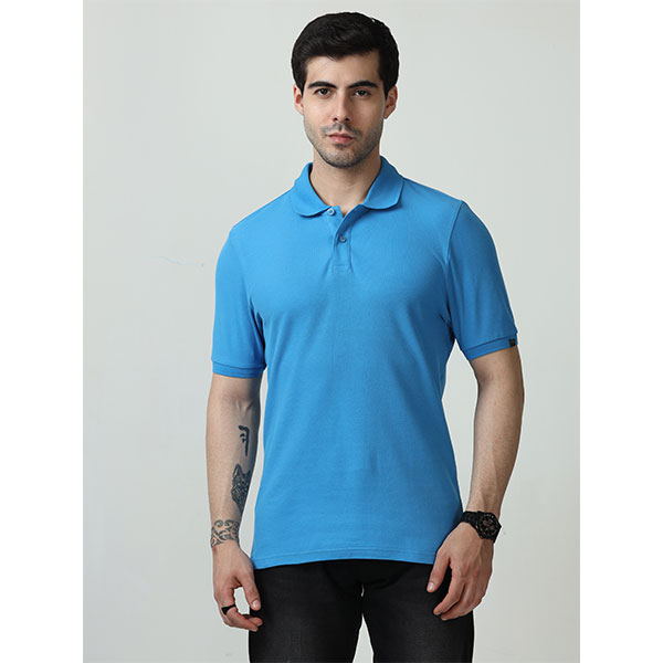 Marks & Spencer Plain Polo T-Shirt-Dark Blue