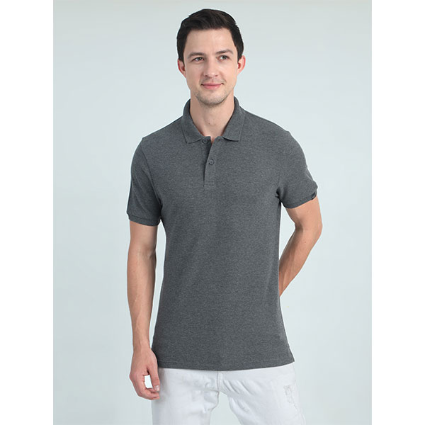 Marks & Spencer Plain Polo T-Shirt-Grey
