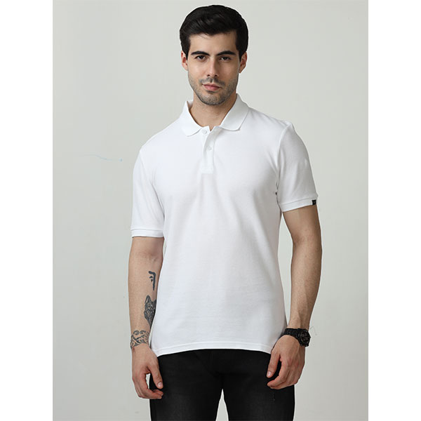 Marks & Spencer Plain Polo T-Shirt-White