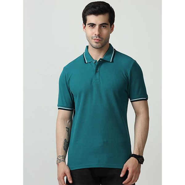 Marks & Spencer Tipping Polo T-Shirt-Aqua