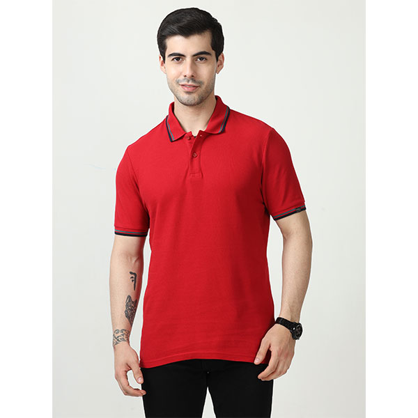 Marks & Spencer Tipping Polo T-Shirt-Red