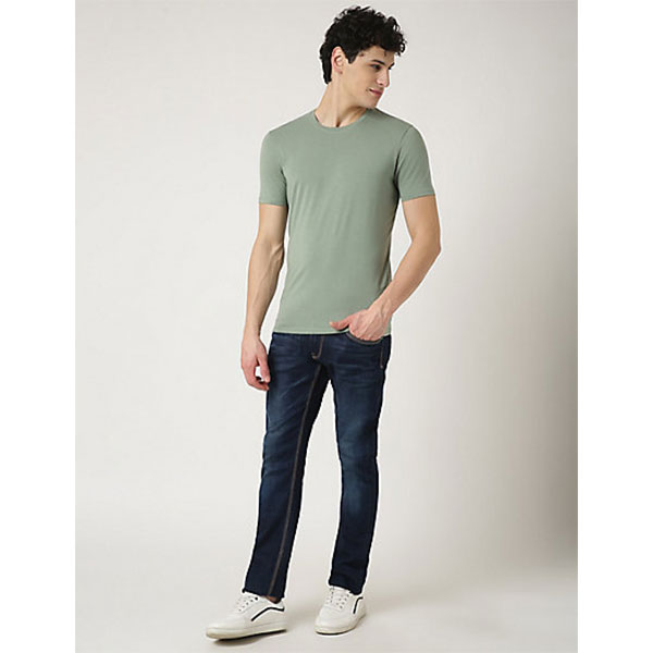 Marks & Spencer Round Neck T-Shirt-Khakhi