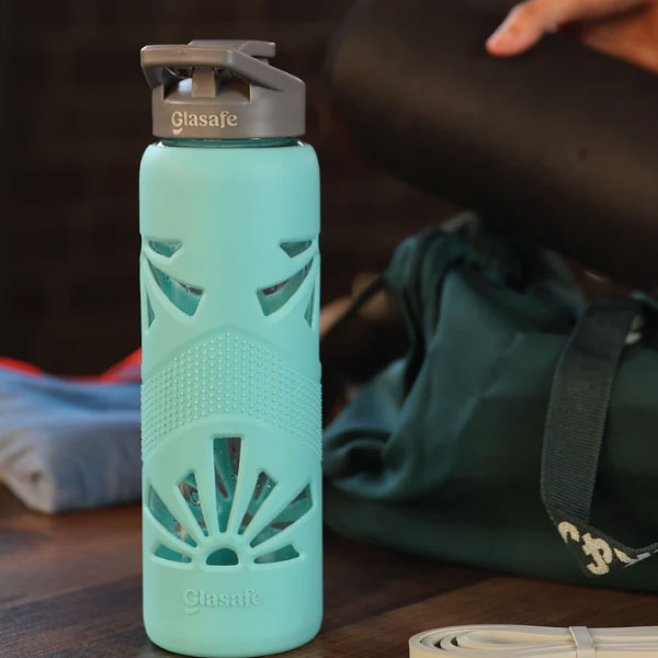 Glasafe Borosilicate Glass Bottle with Silicone Sleeve 750ml-Mellow Mist