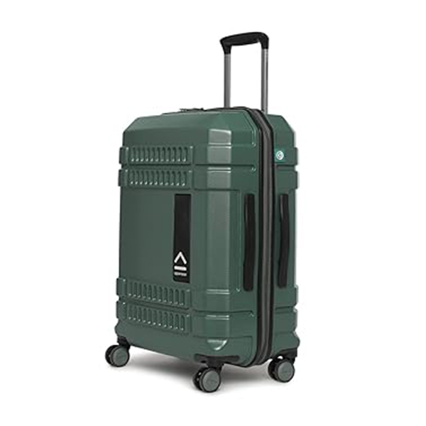 Uppercase Bullet Hard Luggage Trolley Bag-Medium (Green)