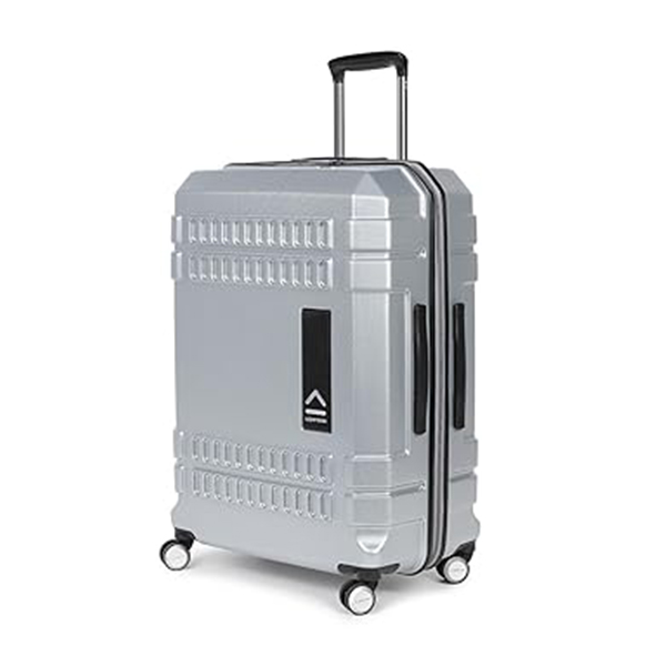 Uppercase Bullet Hard Luggage Trolley Bag-Large (Silver)