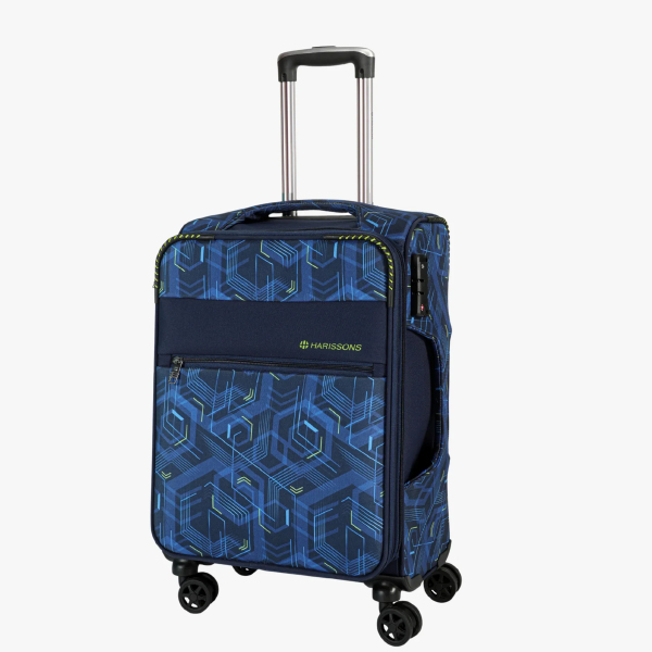 Harissons Hexon Upright Luggage Trolley Bag-20inch (Navy Blue)