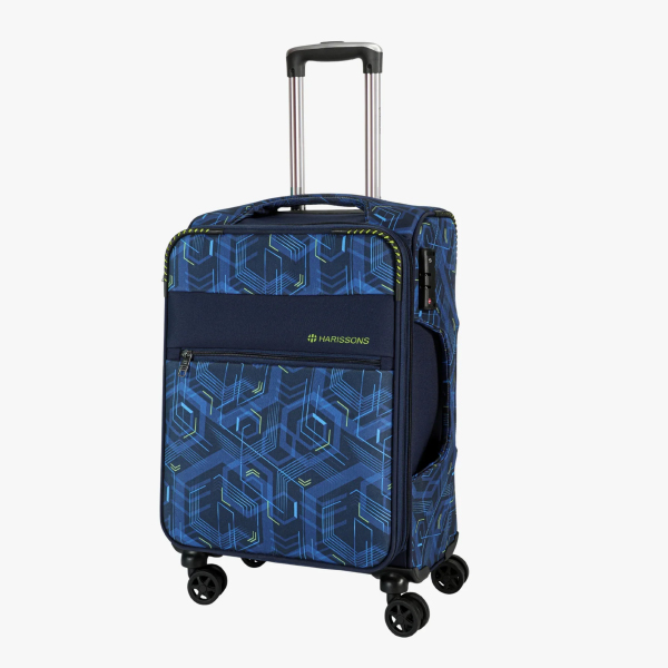 Harissons Hexon Upright Luggage Trolley Bag-24inch (Navy Blue)