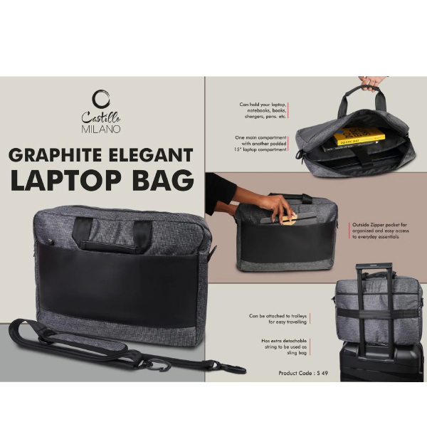 S49 – Graphite Elegant Laptop Bag