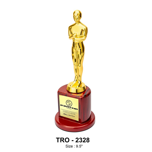 Metal Oscar Trophy-Tro - 2328 9.5" Inch