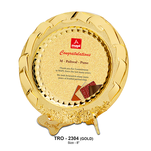 Metal Trophy Tro - 2304 Gold 8" Inch