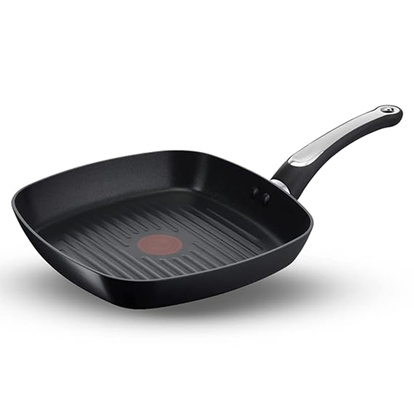 Tefal Cook & Savour 26Cm X 26Cm Non-Stick Grill Pan, Smart Thermo Signal Temperature Indicator Technology - Csgp-26 (Black)