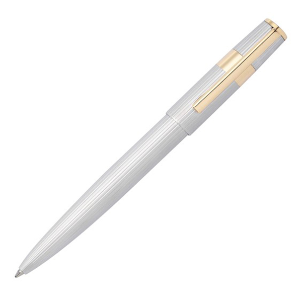 Hugo Boss Gear Pinstripe Ball Pen Silver + Gold
