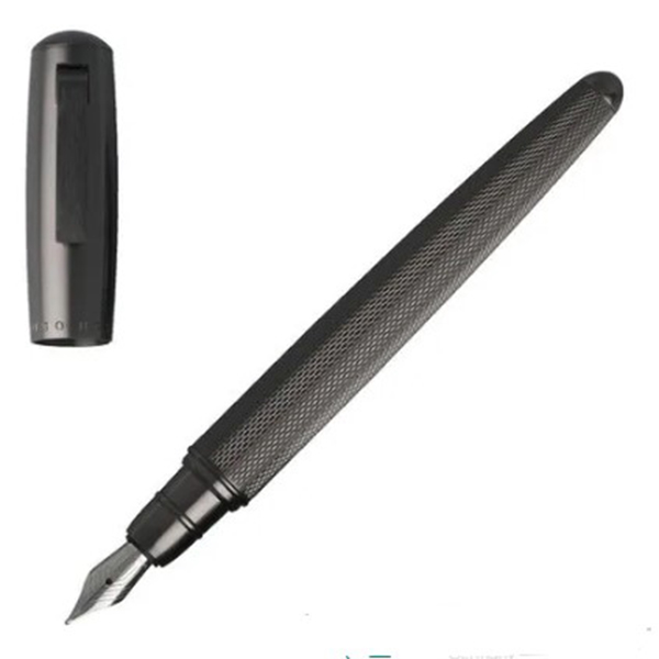 Hugo Boss Pure Matte Dark Chrome Fountain Pen