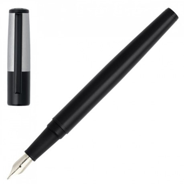 Hugo Boss Gear Minimal Black & Chrome Fountain Pen