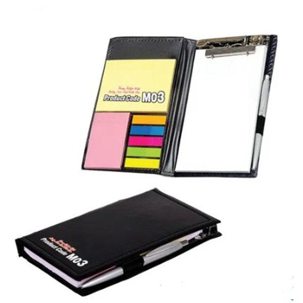 M03 Foam Folder With Sticky Note Pad With Pen