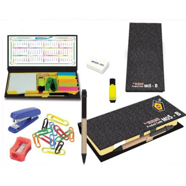 M05-B Black Colour Stationery Kit With Sticky Note Pad