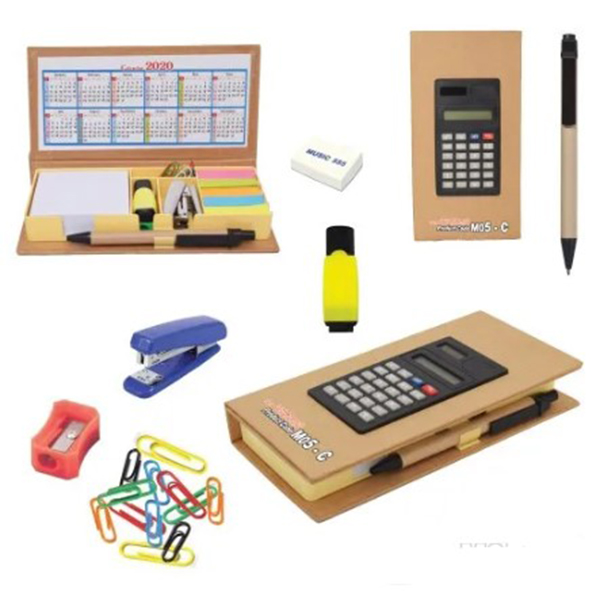 M05-C Eco-Friendly Stationery Kit With Calculator With Sticky Note Pad