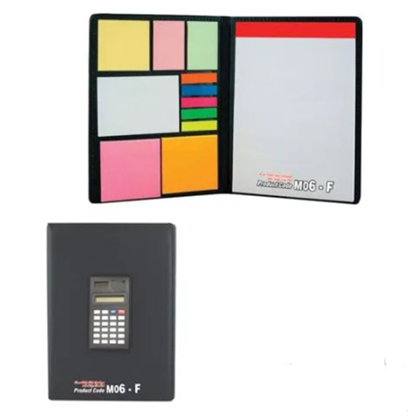 M06-F Foam Folder With Calculator With Sticky Note Pad