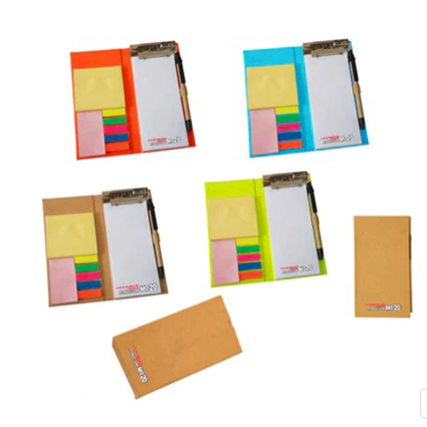 M020-C Eco-Friendly Mini-Clipboard Pad With Sticky Note
