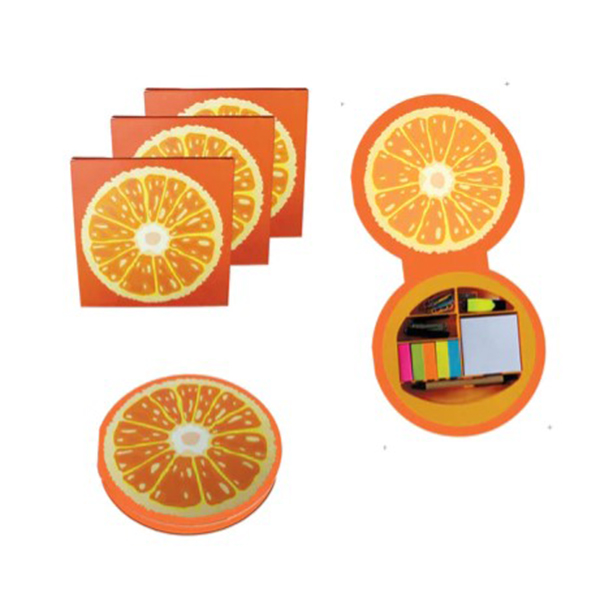 M037 Orange Shape Stationery Kit