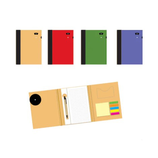 M045 Three Fold Sticky Note Pad With Day Calender & Pen