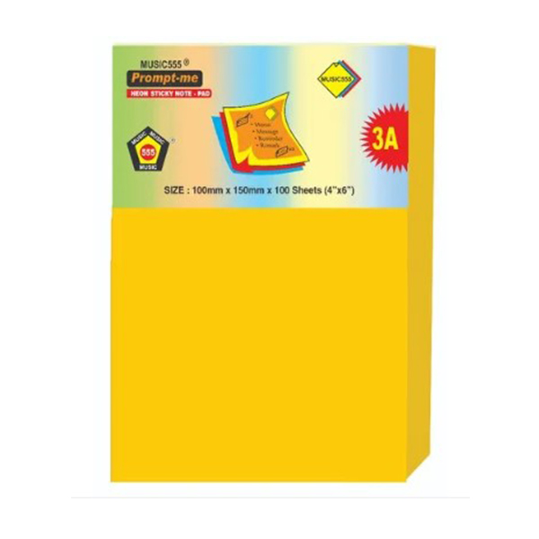 Pnp-406 Prompt-Me Yellow Sticky Note Pad