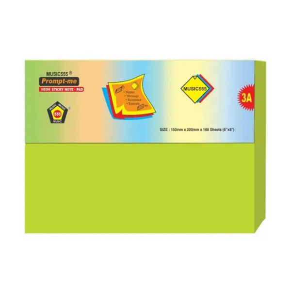 Npp-408 8X6 Prompt-Me Neon Sticky Note Pad